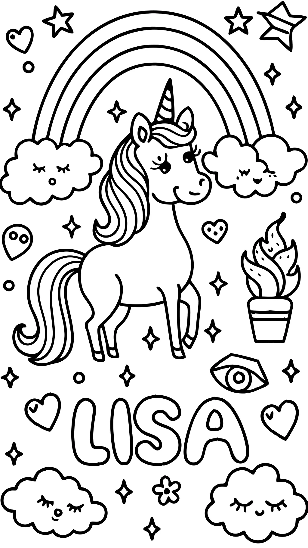 coloriage adulte de Lisa Frank